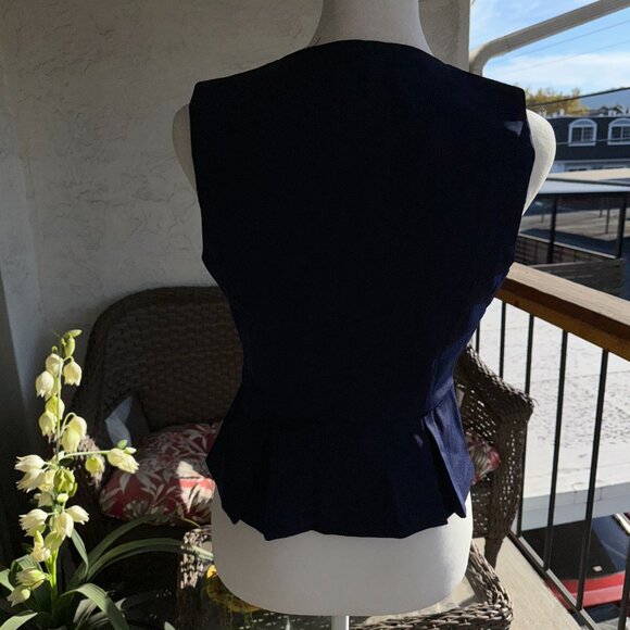 Women’s Front Button Blazer Vest Navy Size Small - Picture 7 of 8